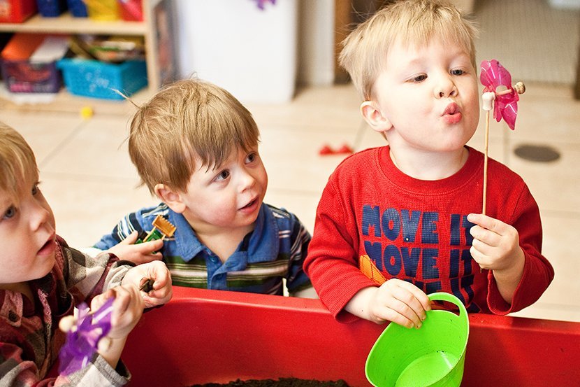 Toddlers Playing